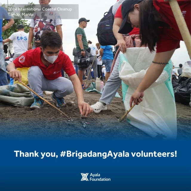 Thank you to all the volunteers who joined #BrigadangAyala at the 2024 International Coastal Cleanup last Saturday!

Led by the International Coastal Cleanup - Philippines team, in coordination with the Manila City Government and AC Logistics, the event gathered 6,760 volunteers to clean up waterways in Tondo, Manila. We are proud to be a partner for this global initiative which removed 41 MT of trash from Baseco Beach in one day.